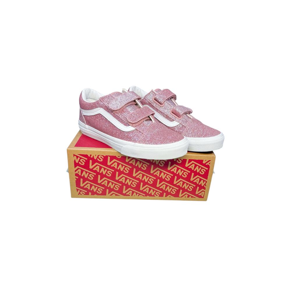 Vans Old Skool Rose Gold Glitter Sneakers - Girls 6.5